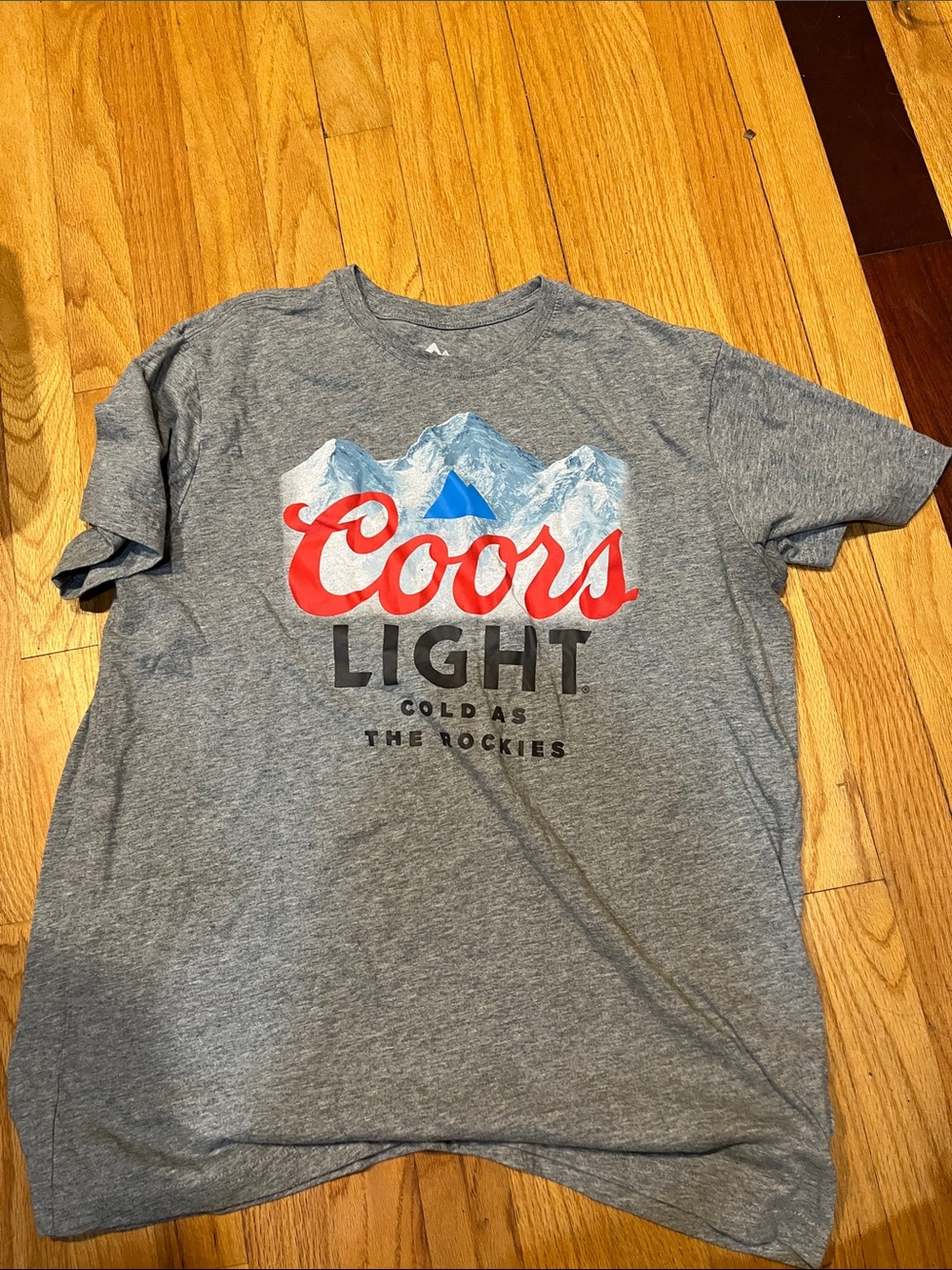 Coors Light Graphic Tee - Gray with Red & Blue Logo